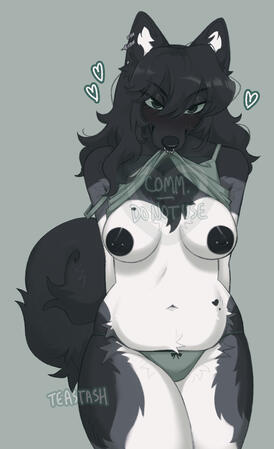 simple shaded half (ych)